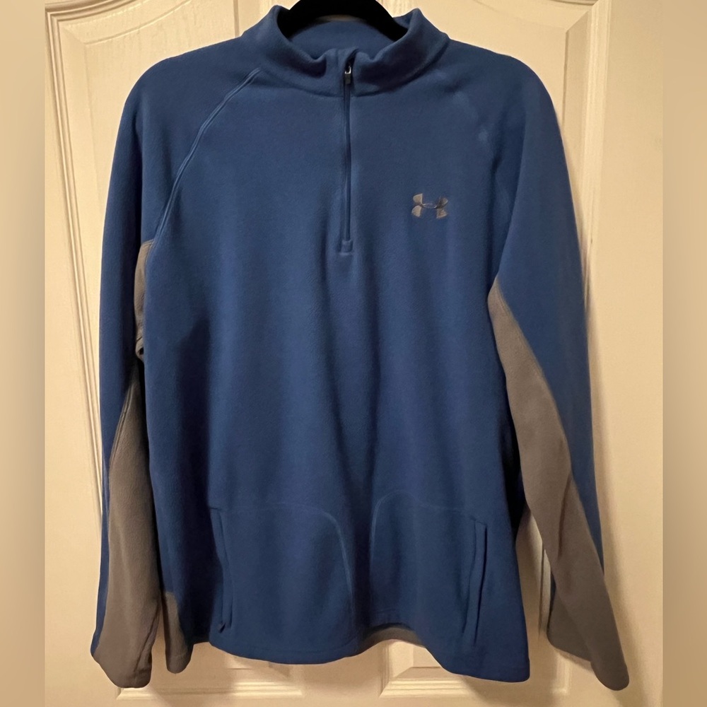 Under Armour Blue and Gray Fleece Top